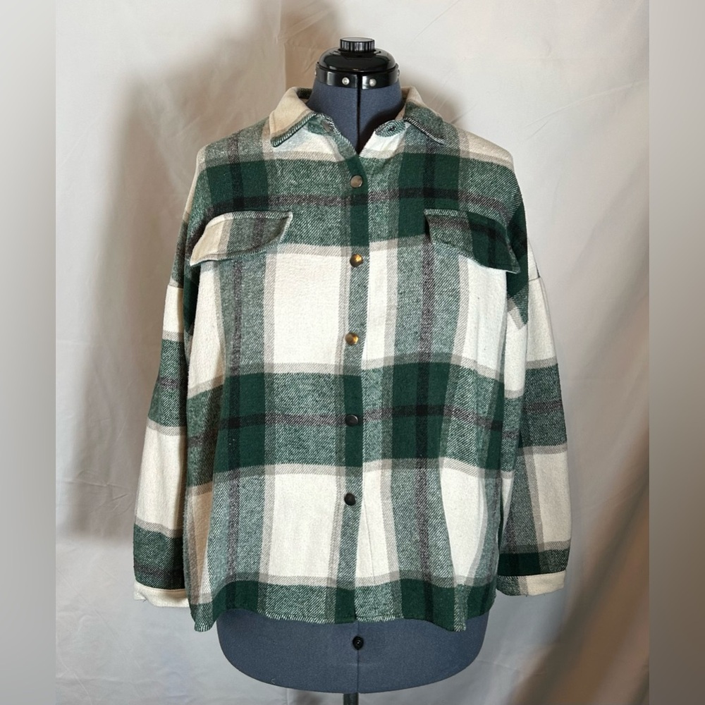 Size Large Ladies Plaid Shacket